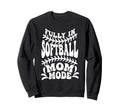 Softball Mom Mothers Day Sweatshirt - Aesthetic Graphic for Adults - T-Shirt, Sweatshirt, Hoodie