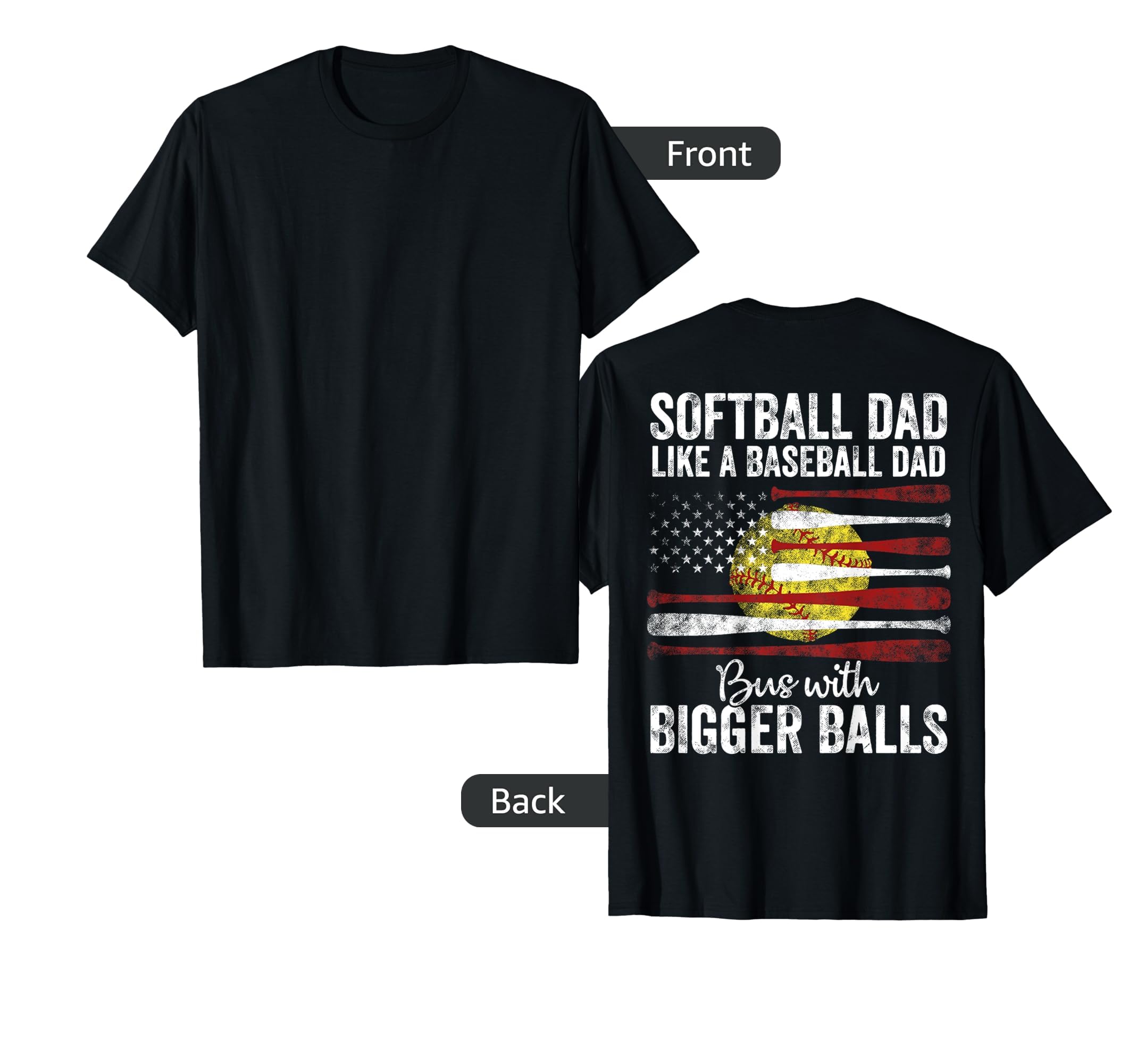 Mens Softball Dad Like Baseball Dad T-Shirt - Graphic Print Unisex - T-Shirt, Sweatshirt, Hoodie