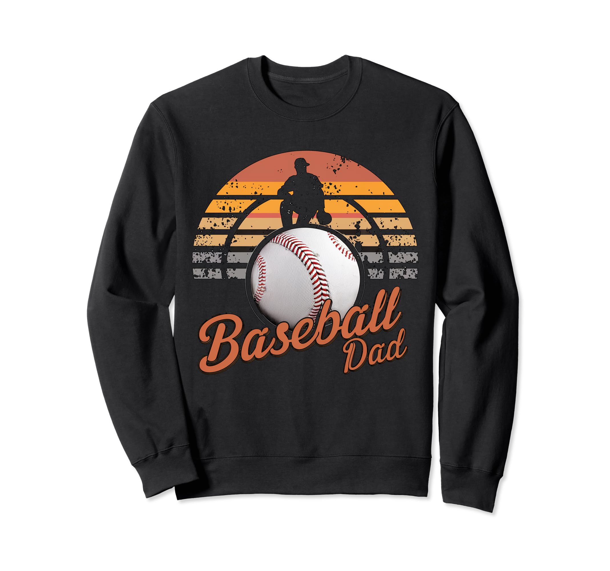 Sunset Baseball Dad Fathers Day Sweatshirt - Graphic Print Men Women - T-Shirt, Sweatshirt, Hoodie