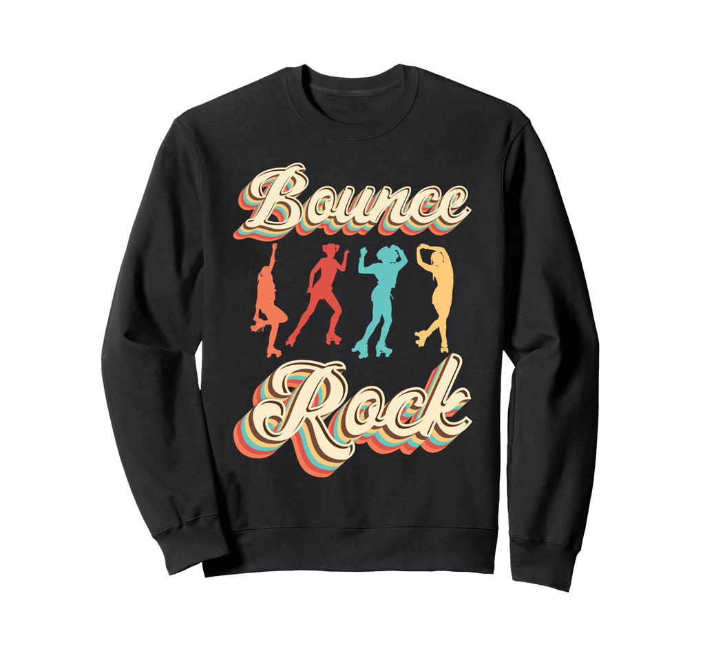 Roller Skating Skate 1970S Bounce Rock Sweatshirt - Unique Graphic Unisex - T-Shirt, Sweatshirt, Hoodie