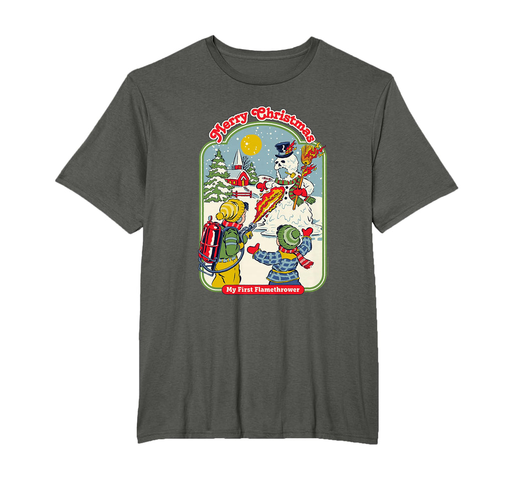 Steven Rhodes My First Flamethrower T-Shirt - Casual Everyday Wear Unisex - T-Shirt, Sweatshirt, Hoodie