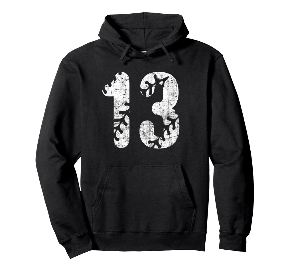 Baseball Softball Mom 13 Number 13 Hoodie - Casual Everyday Wear Men Women - T-Shirt, Sweatshirt, Hoodie