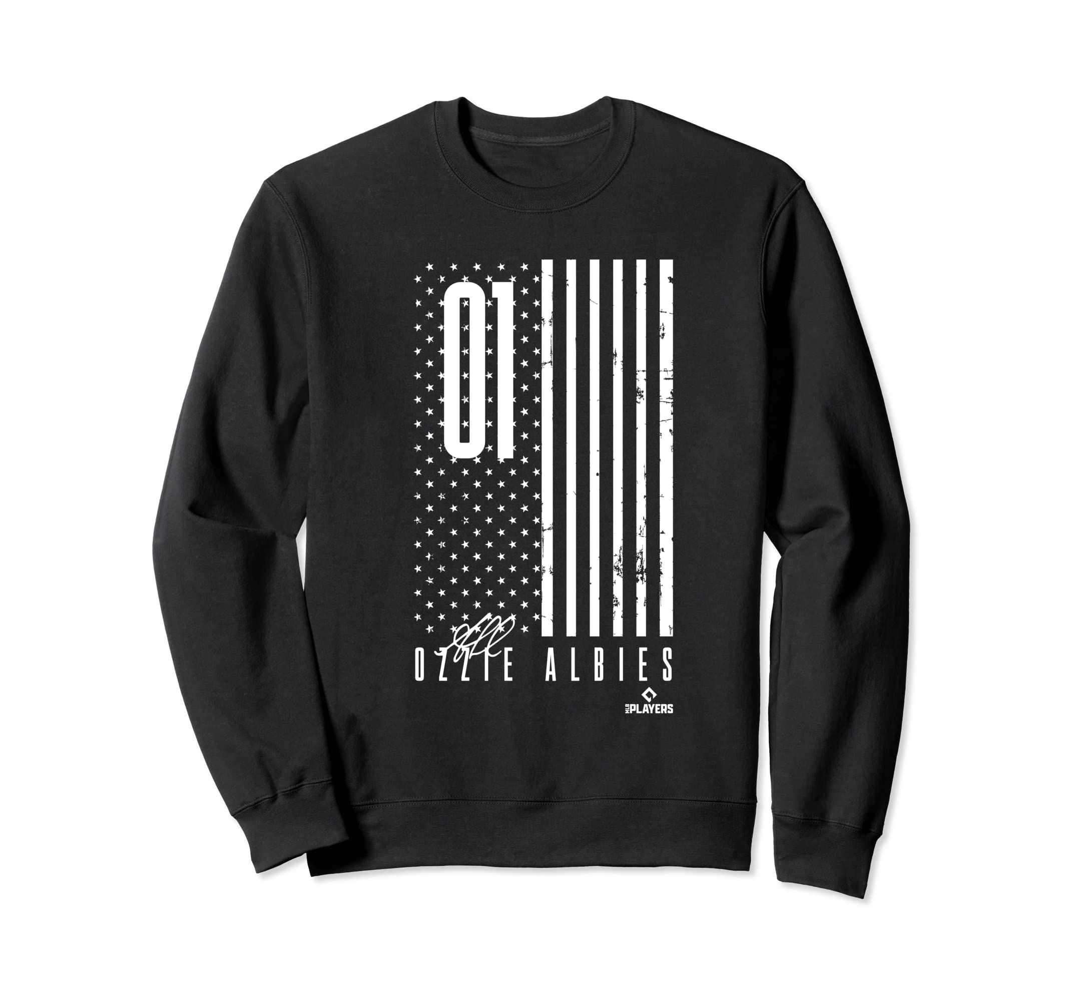 Ozzie Albies American Flag Atlanta Sweatshirt - Aesthetic Graphic Unisex - T-Shirt, Sweatshirt, Hoodie