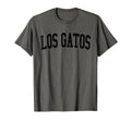 Los Gatos Ca Distressed Black Varsity T-Shirt - Streetwear Style Unisex - T-Shirt, Sweatshirt, Hoodie