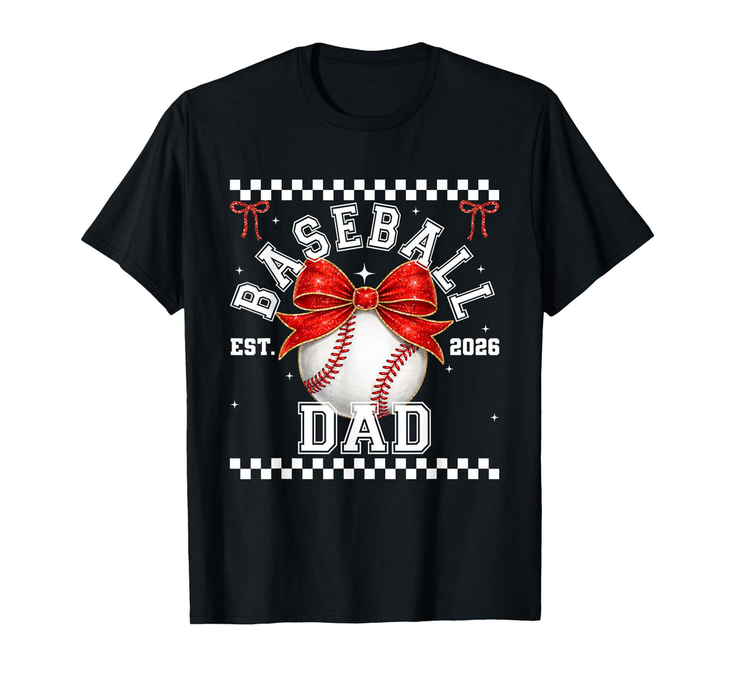 Baseball Dad Coquette Family T-Shirt - Casual Everyday Wear Men Women - T-Shirt, Sweatshirt, Hoodie