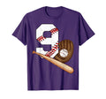 Baseball 9 Year Old Birthday T-Shirt - Casual Everyday Wear Men Women - T-Shirt, Sweatshirt, Hoodie