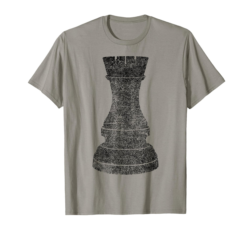 Distressed Chess Piece Rook Chess T-Shirt - Streetwear Style Men Women - T-Shirt, Sweatshirt, Hoodie