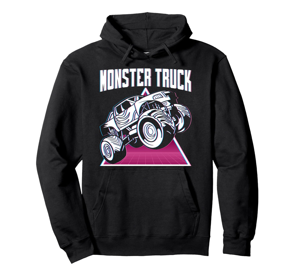 Vaporwave Aesthetic Monster Truck Offroad Hoodie - Unique Graphic Unisex - T-Shirt, Sweatshirt, Hoodie