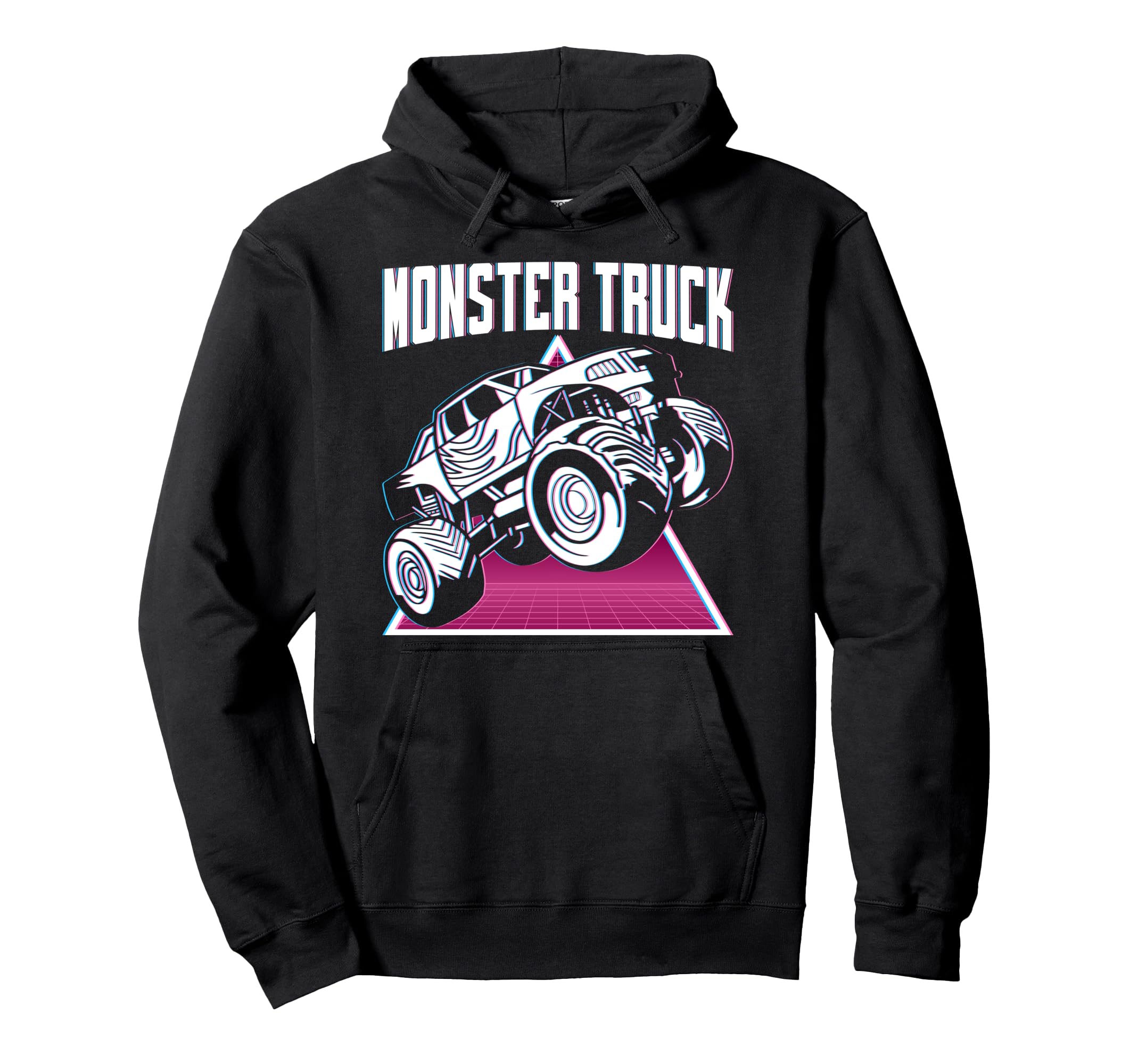 Vaporwave Aesthetic Monster Truck Offroad Hoodie - Unique Graphic Unisex - T-Shirt, Sweatshirt, Hoodie
