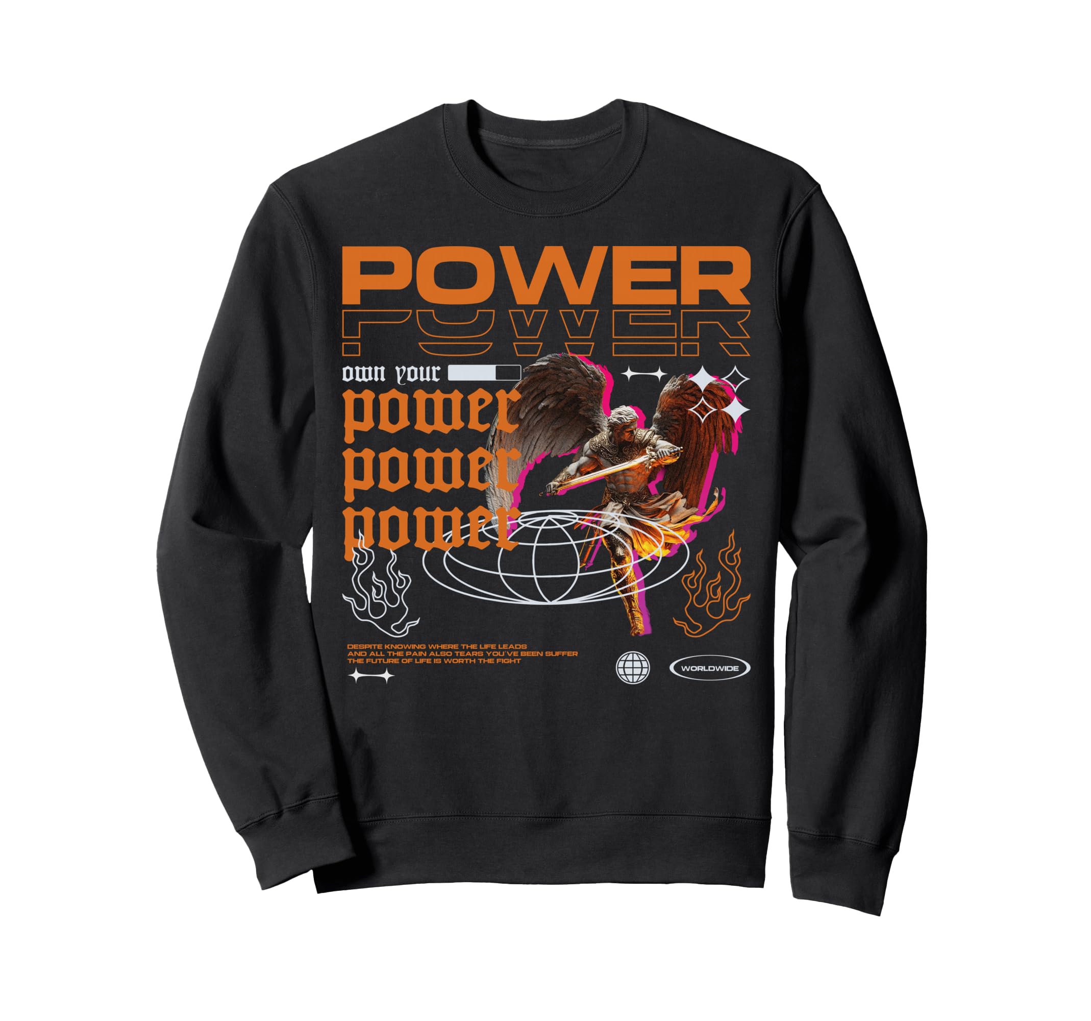 Y2K Power Bold Urban Graffiti Aesthetic Sweatshirt - Trendy Graphic Unisex - T-Shirt, Sweatshirt, Hoodie