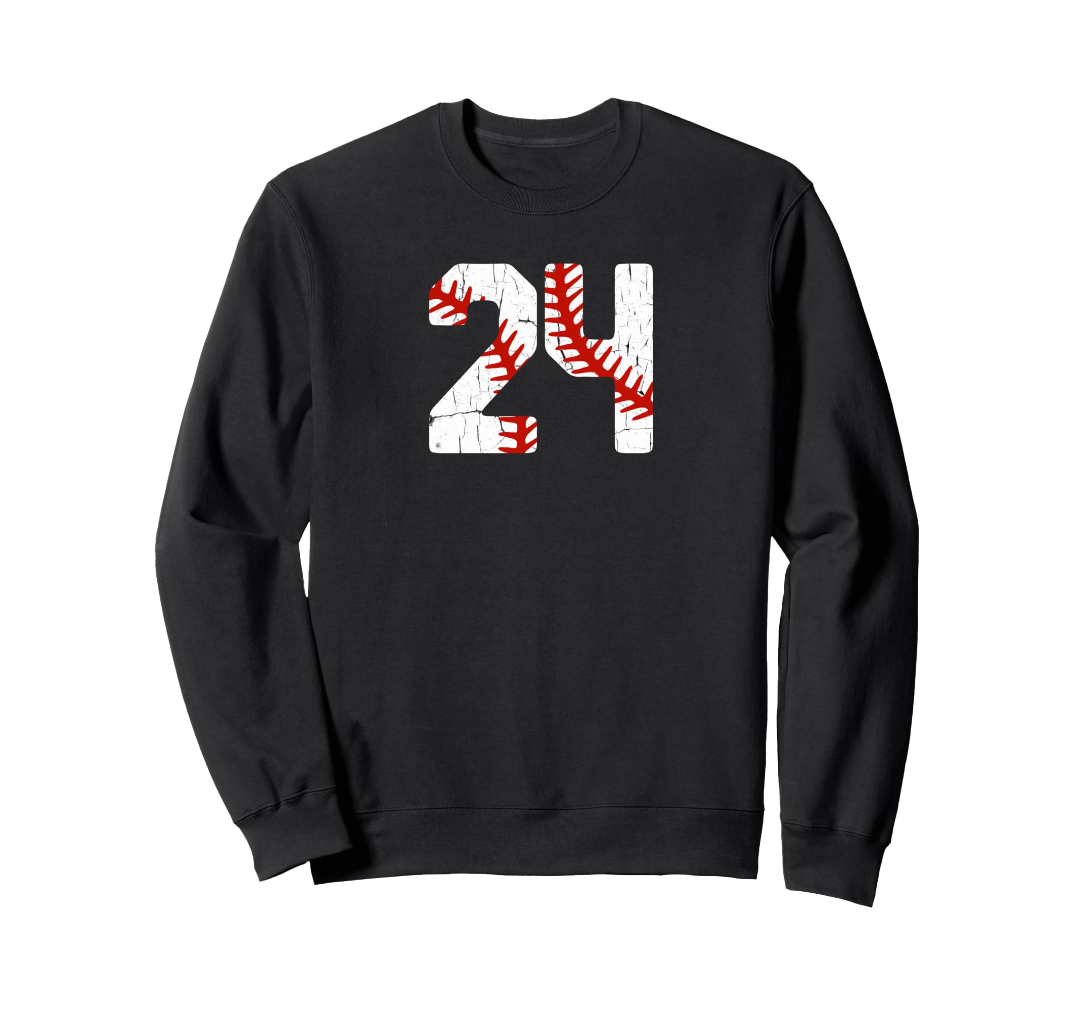 Baseball Player Jersey Number 24 Sweatshirt - Fun Novelty Design Men Women - T-Shirt, Sweatshirt, Hoodie