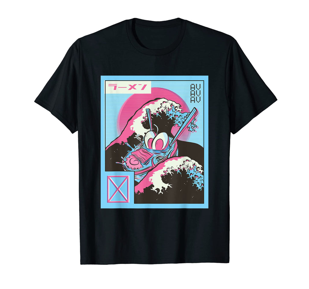 Great Wave Off Kanagawa Sunset T-Shirt - Novelty Apparel for Adults - T-Shirt, Sweatshirt, Hoodie
