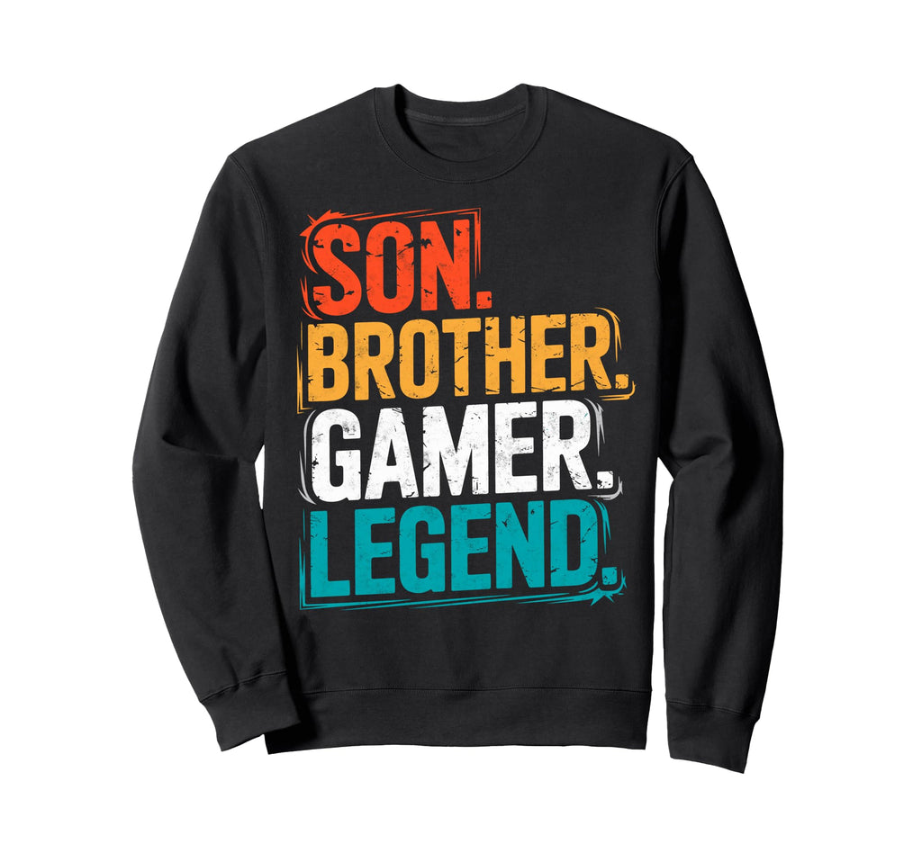 Son Brother Gamer Legend Video Game Sweatshirt - Custom Art Print Unisex - T-Shirt, Sweatshirt, Hoodie