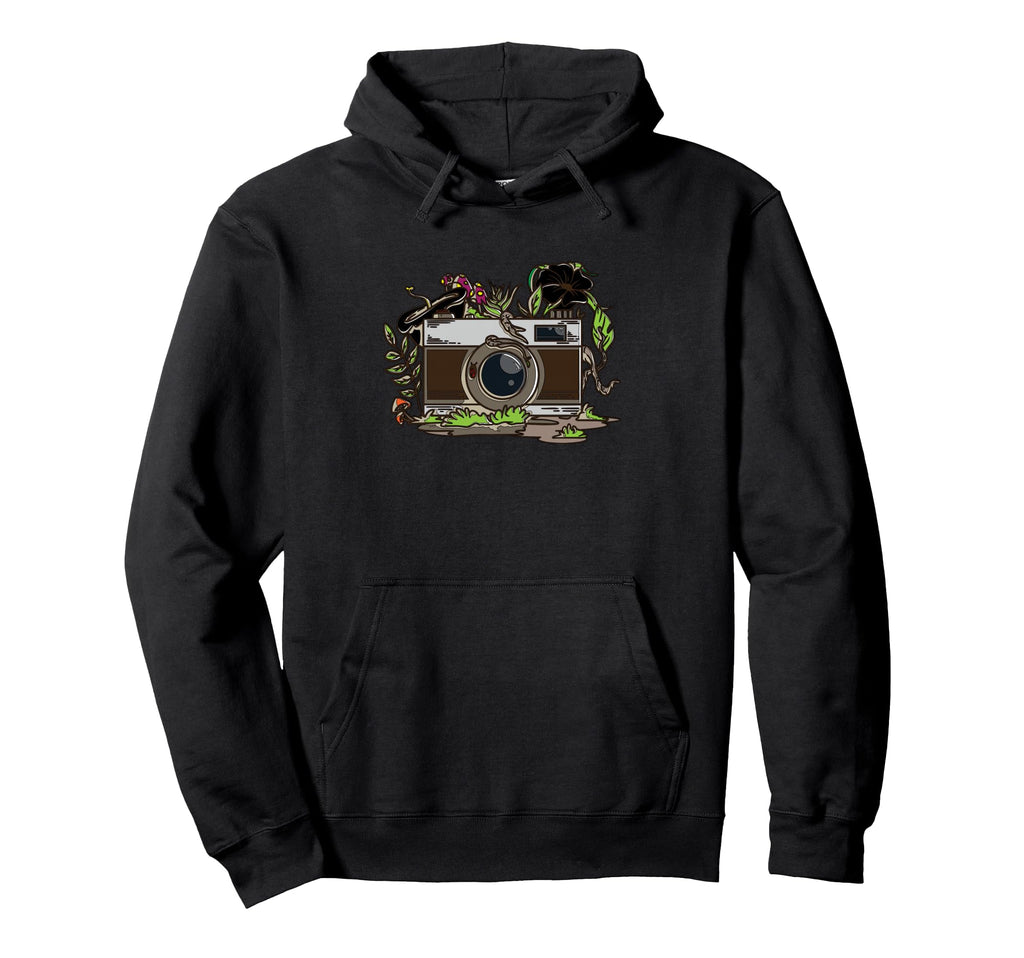 Camera Surrounded Foliage Enthusiasts Hoodie - Aesthetic Graphic Unisex - T-Shirt, Sweatshirt, Hoodie