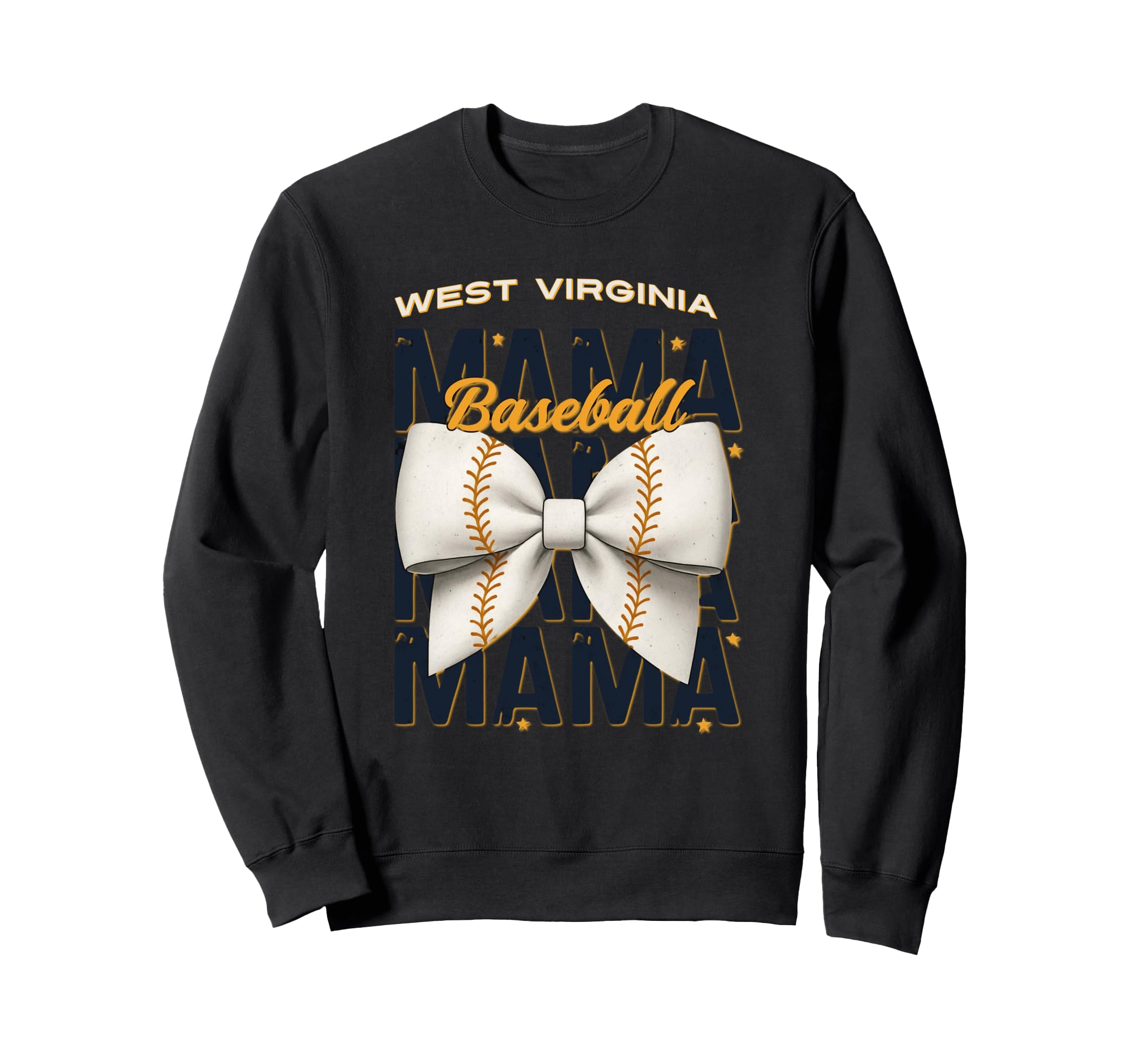 West Virginia Baseball Mama Sweatshirt - Casual Everyday Wear Men Women - T-Shirt, Sweatshirt, Hoodie