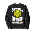 Softball Dad Like Baseball Dad Sweatshirt - Minimalist Print Men Women - T-Shirt, Sweatshirt, Hoodie