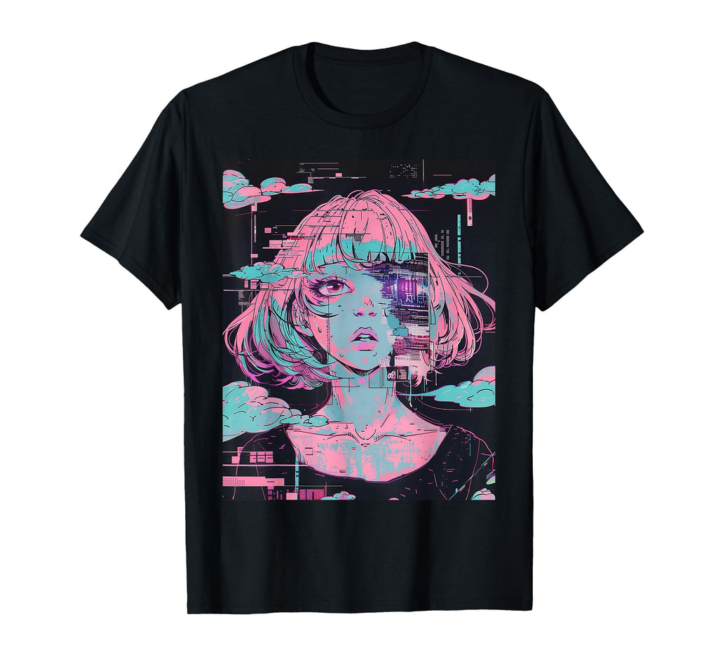 Anime Vaporwave Glitchcore Pastel T-Shirt - Casual Everyday Wear Unisex - T-Shirt, Sweatshirt, Hoodie