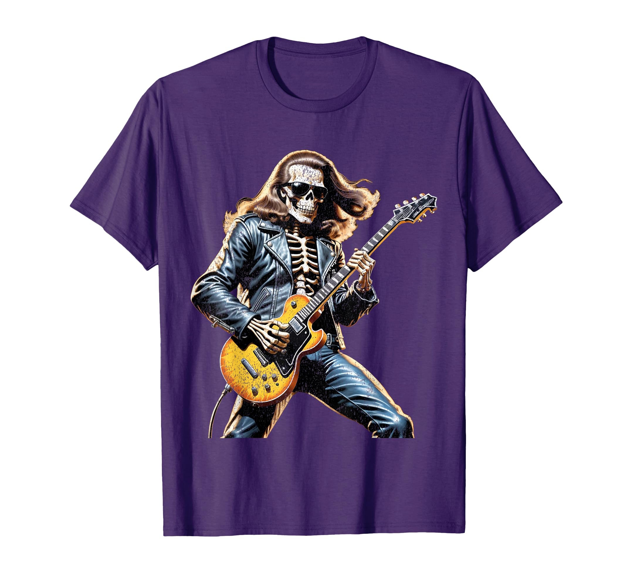 Skeleton Playing Guitar Rock And Roll T-Shirt - Unique Graphic Men Women - T-Shirt, Sweatshirt, Hoodie