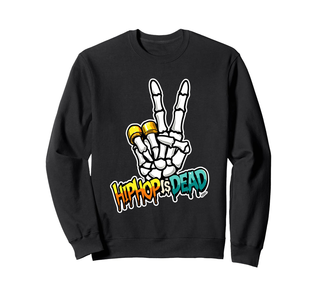 Hip Hop Skeleton Hand Street Art Sweatshirt - Aesthetic Graphic for Adults - T-Shirt, Sweatshirt, Hoodie