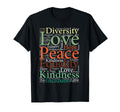 Peace Love Inclusion Equality T-Shirt - Fun Novelty Design for Adults - T-Shirt, Sweatshirt, Hoodie