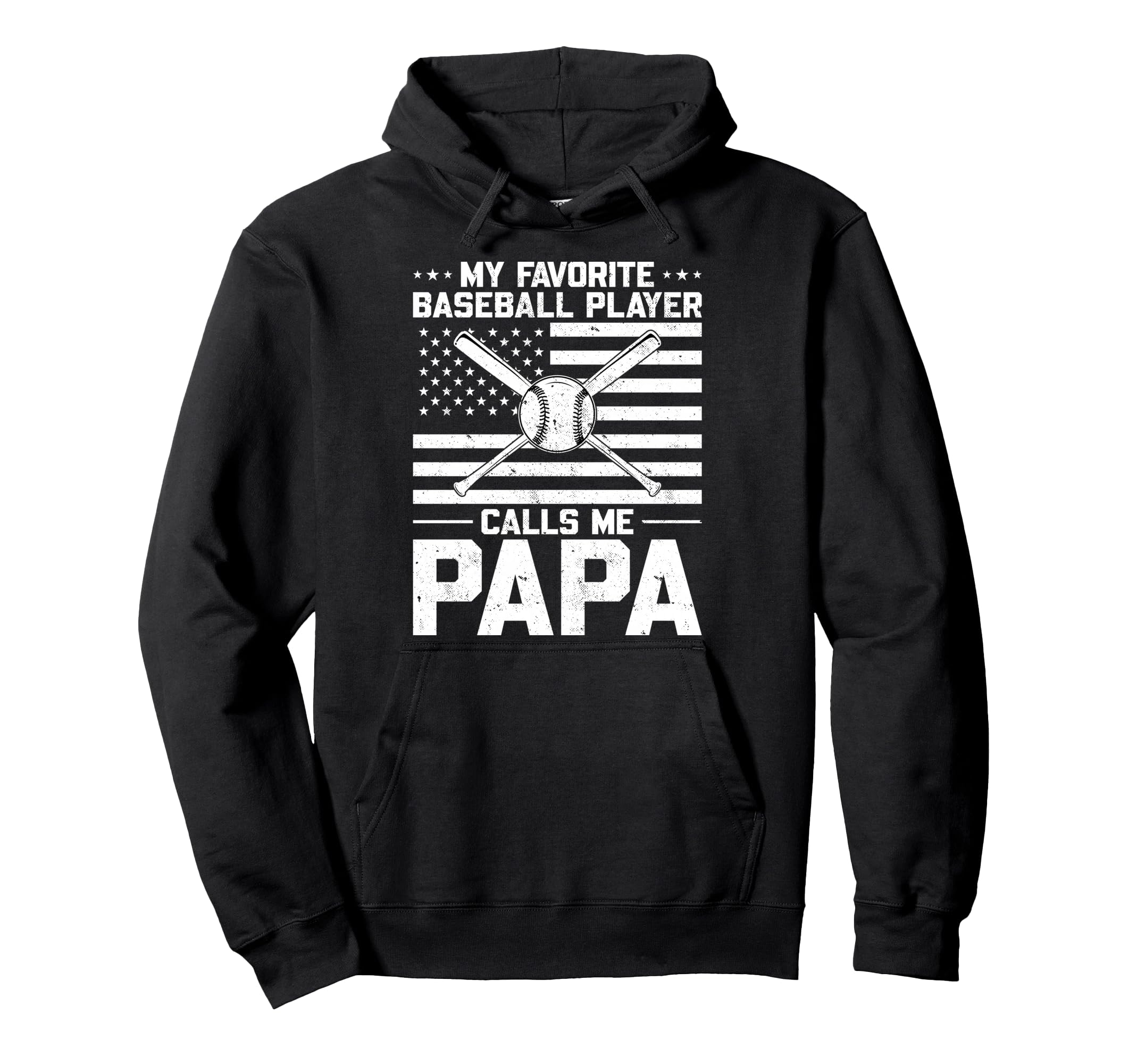 My Favorite Baseball Player Calls Me Papa Hoodie - Minimalist Print Unisex - T-Shirt, Sweatshirt, Hoodie
