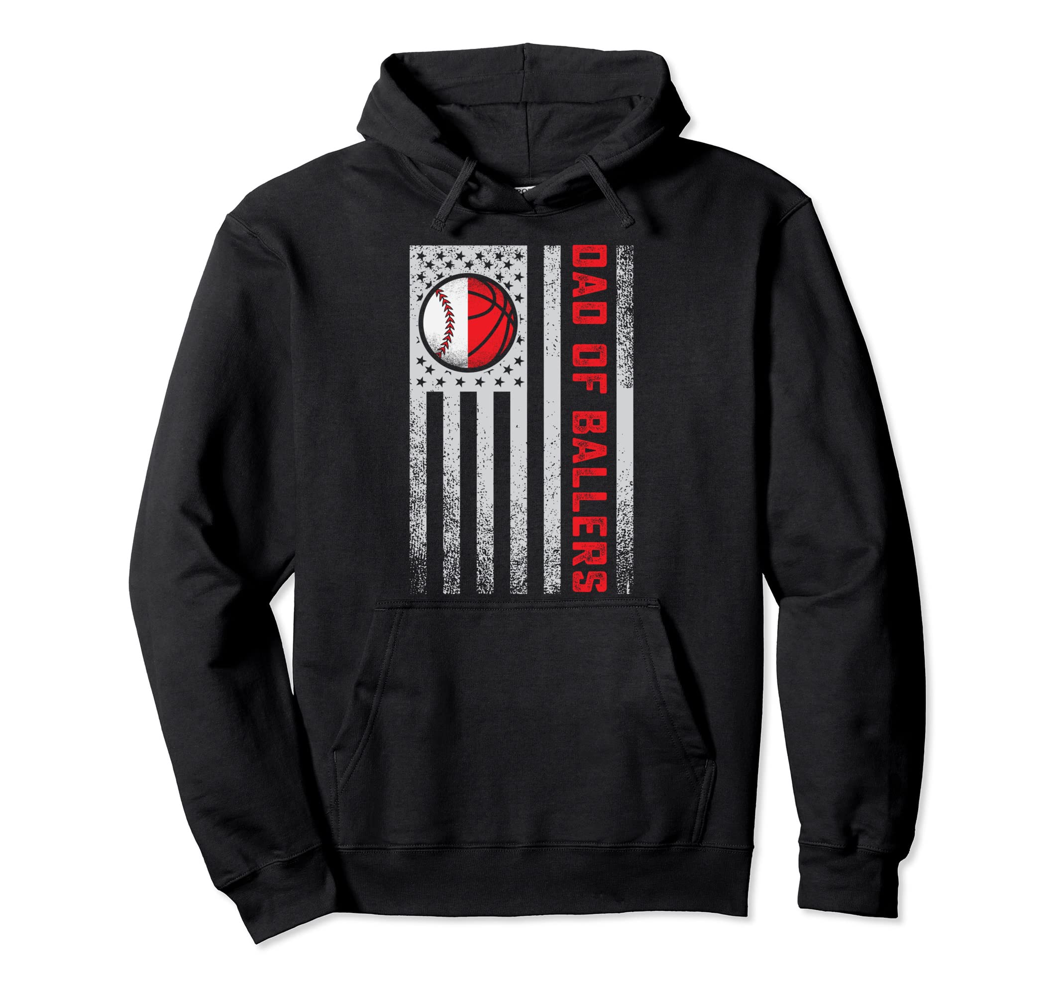 American Flag Dad Ballers Basketball Hoodie - Unique Graphic for Adults - T-Shirt, Sweatshirt, Hoodie