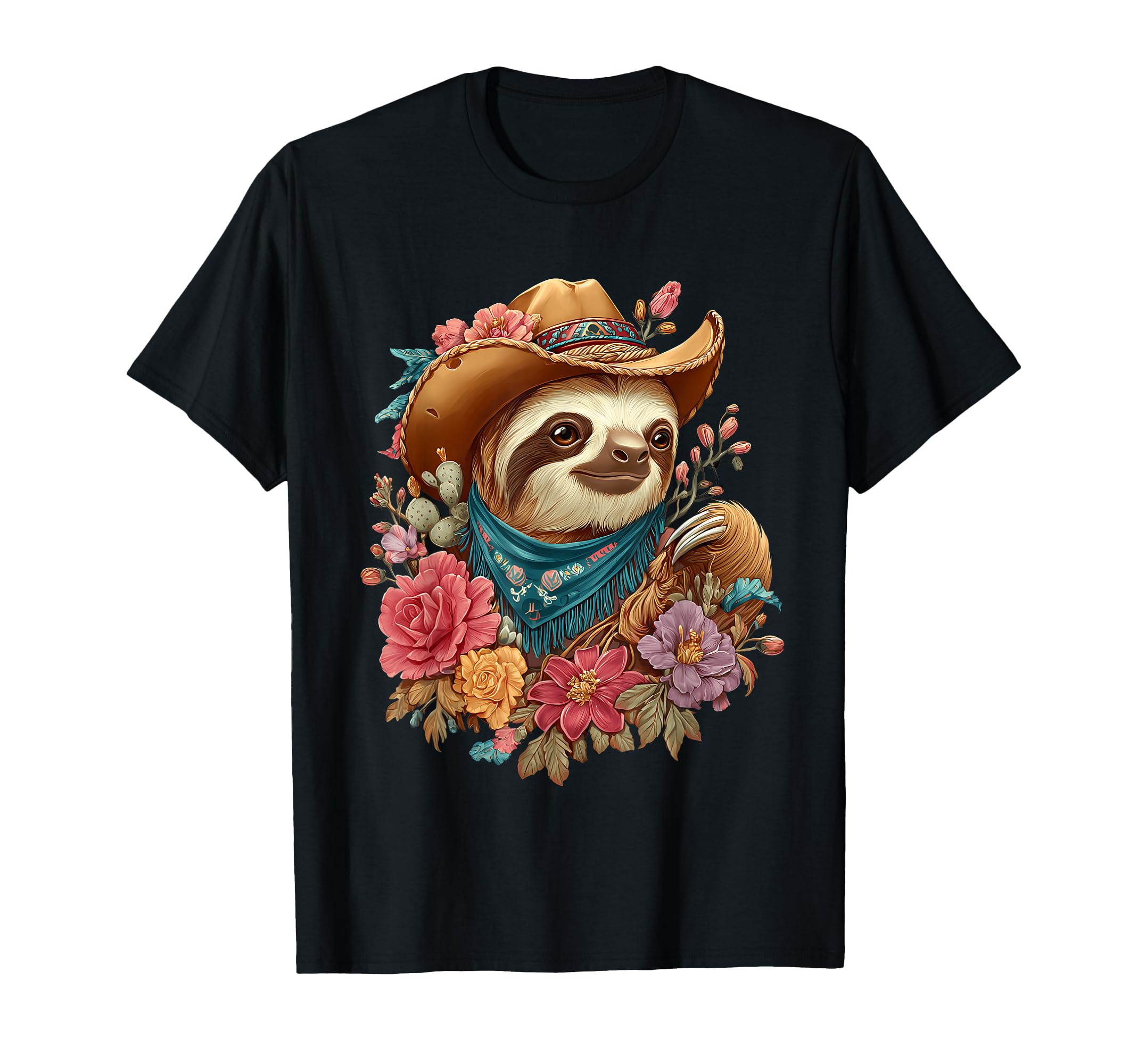 Country Cowboy Sloth Rodeo Cowgirl T-Shirt - Fun Novelty Design Unisex - T-Shirt, Sweatshirt, Hoodie
