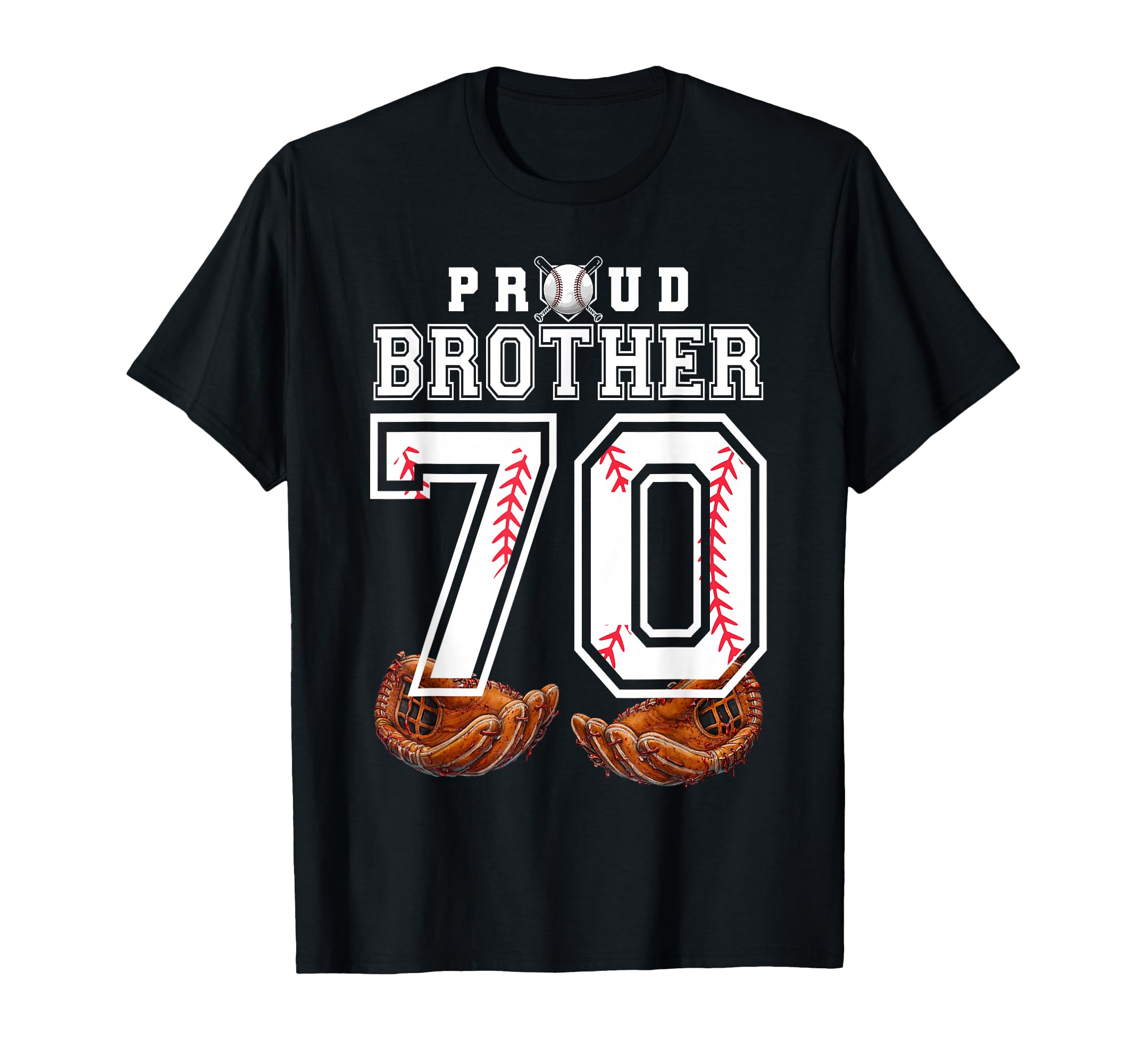 Proud Brother Baseball Player Number T-Shirt - Trendy Graphic for Adults - T-Shirt, Sweatshirt, Hoodie