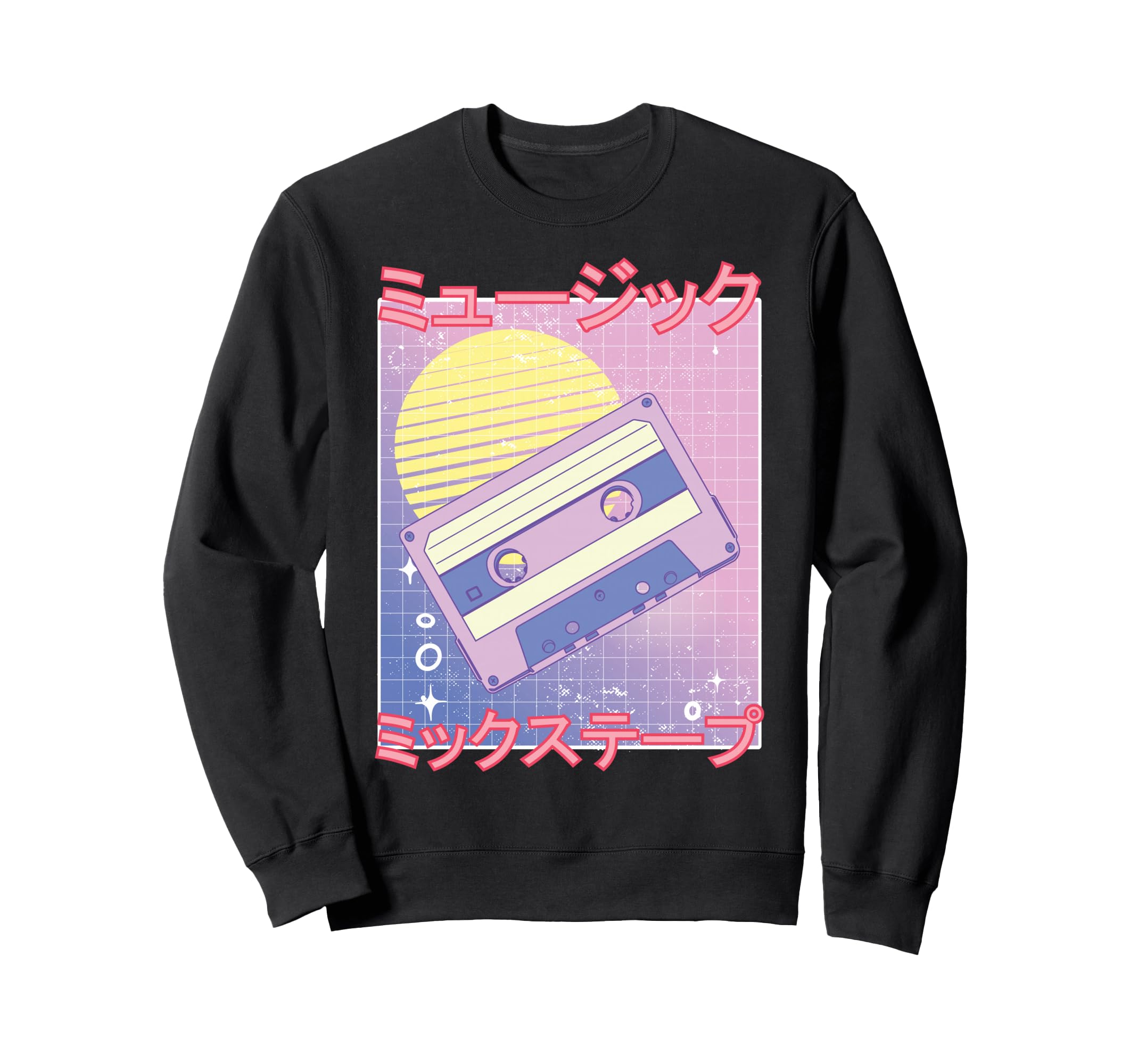 Mix Tape 80S Vaporwave Aesthetic Sweatshirt - Graphic Print for Adults - T-Shirt, Sweatshirt, Hoodie