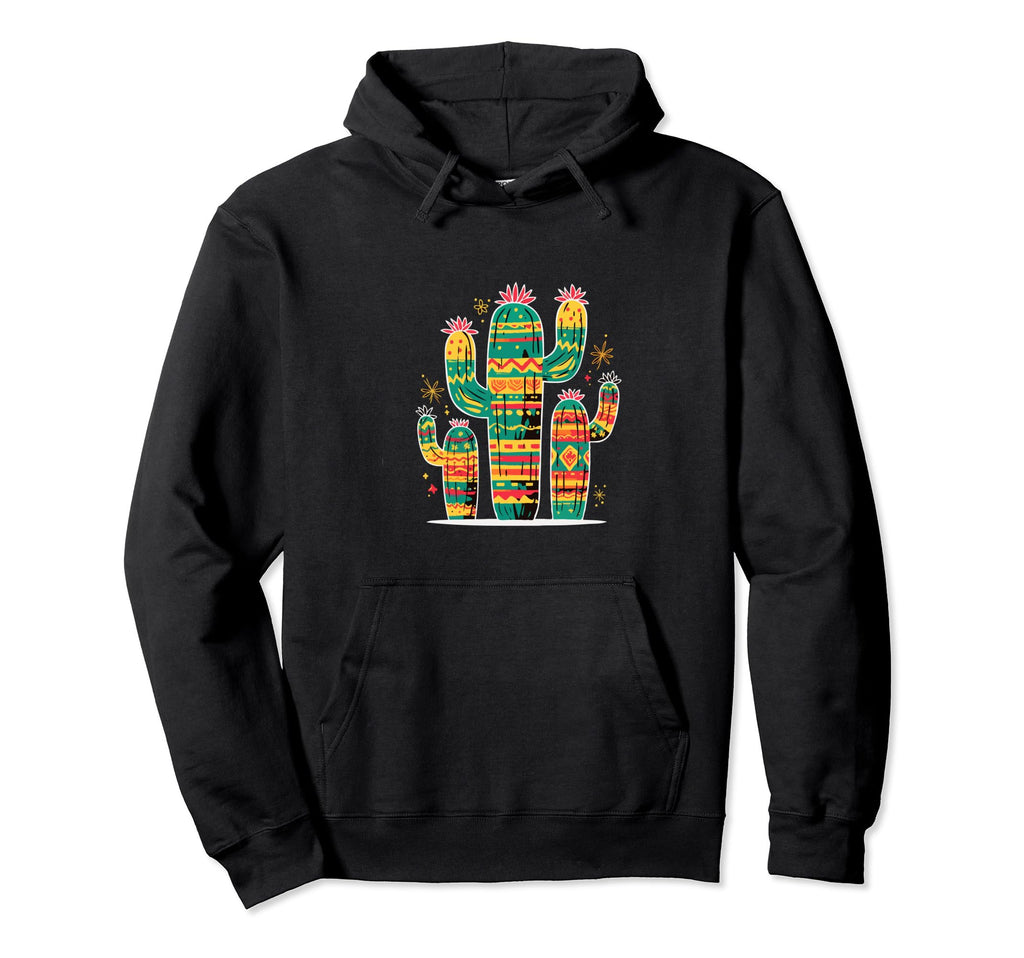 Cactus Serape Succulent Plant Cacti Hoodie - Custom Art Print Men Women - T-Shirt, Sweatshirt, Hoodie