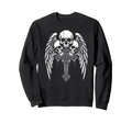 Skull Cross Y2K Grunge Sweatshirt - Casual Everyday Wear for Adults - T-Shirt, Sweatshirt, Hoodie