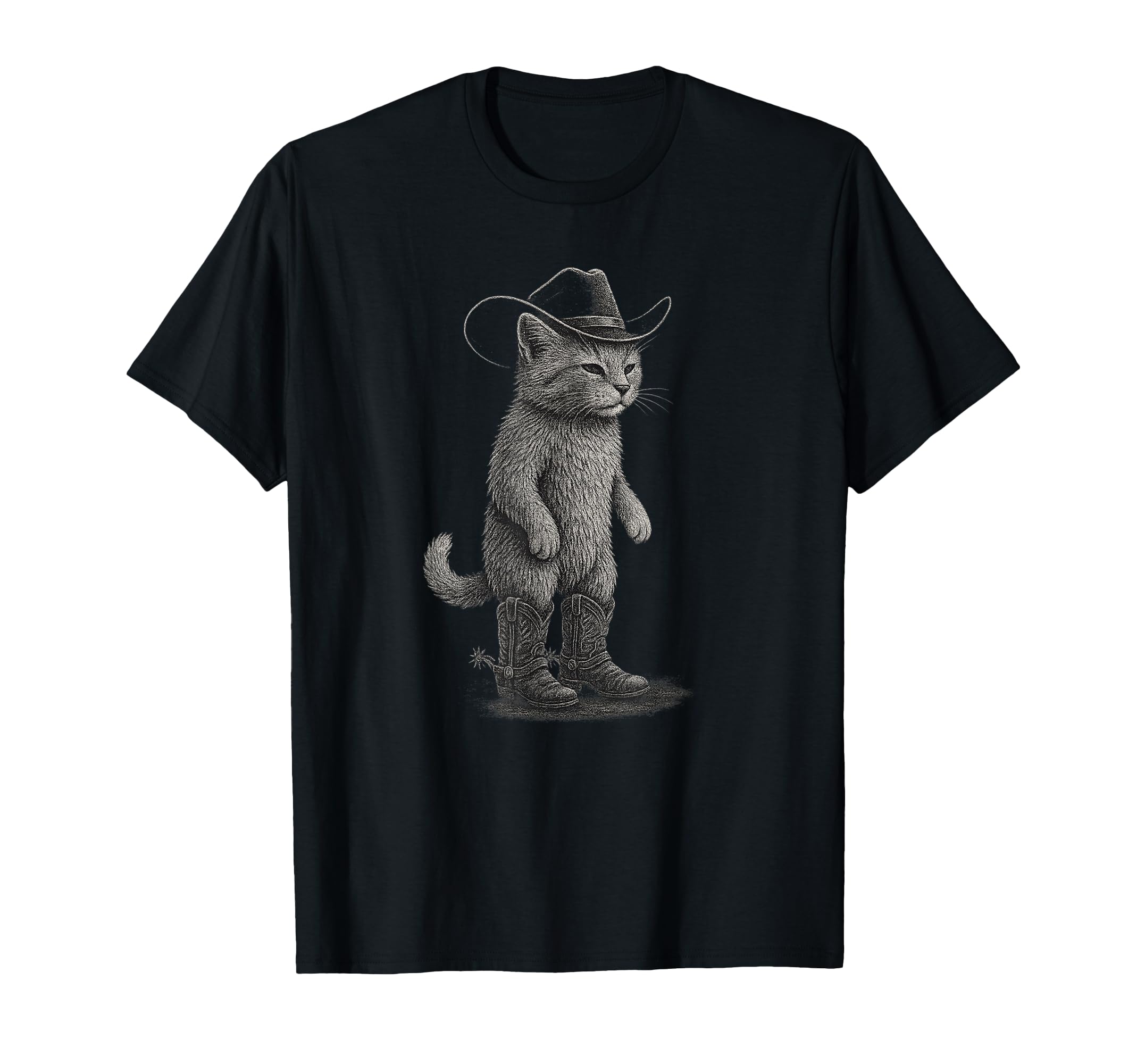 Howdy Cat Cowboy Western Country Meowdy T-Shirt - Novelty Apparel Unisex - T-Shirt, Sweatshirt, Hoodie