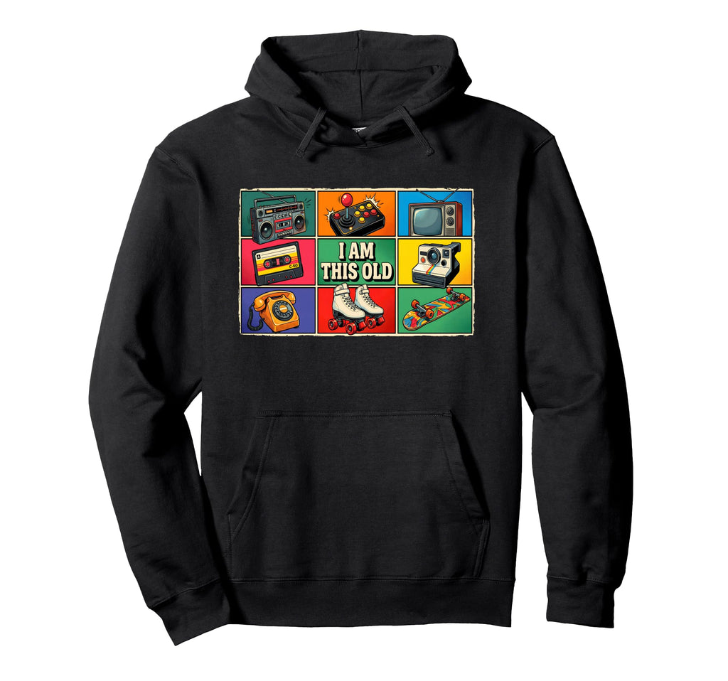 I Am This Old Nostalgia 80S 90S Cassette Hoodie - Streetwear Style Unisex - T-Shirt, Sweatshirt, Hoodie