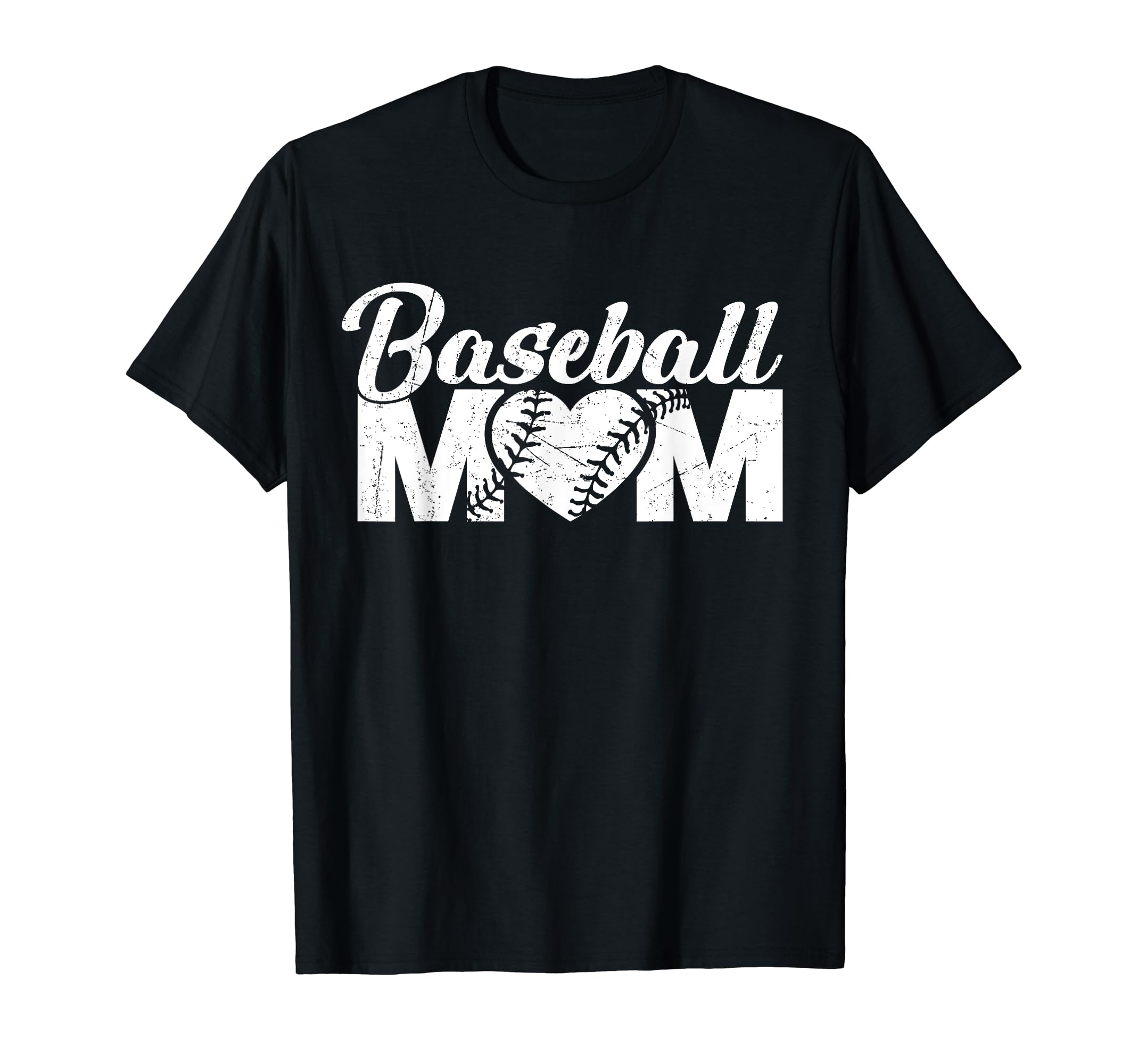 Baseball Mom Funny Heart Present T-Shirt - Fun Novelty Design Men Women - T-Shirt, Sweatshirt, Hoodie
