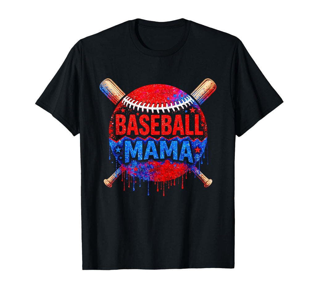 Dripping Baseball Mama Game Day Moms T-Shirt - Graphic Print for Adults - T-Shirt, Sweatshirt, Hoodie