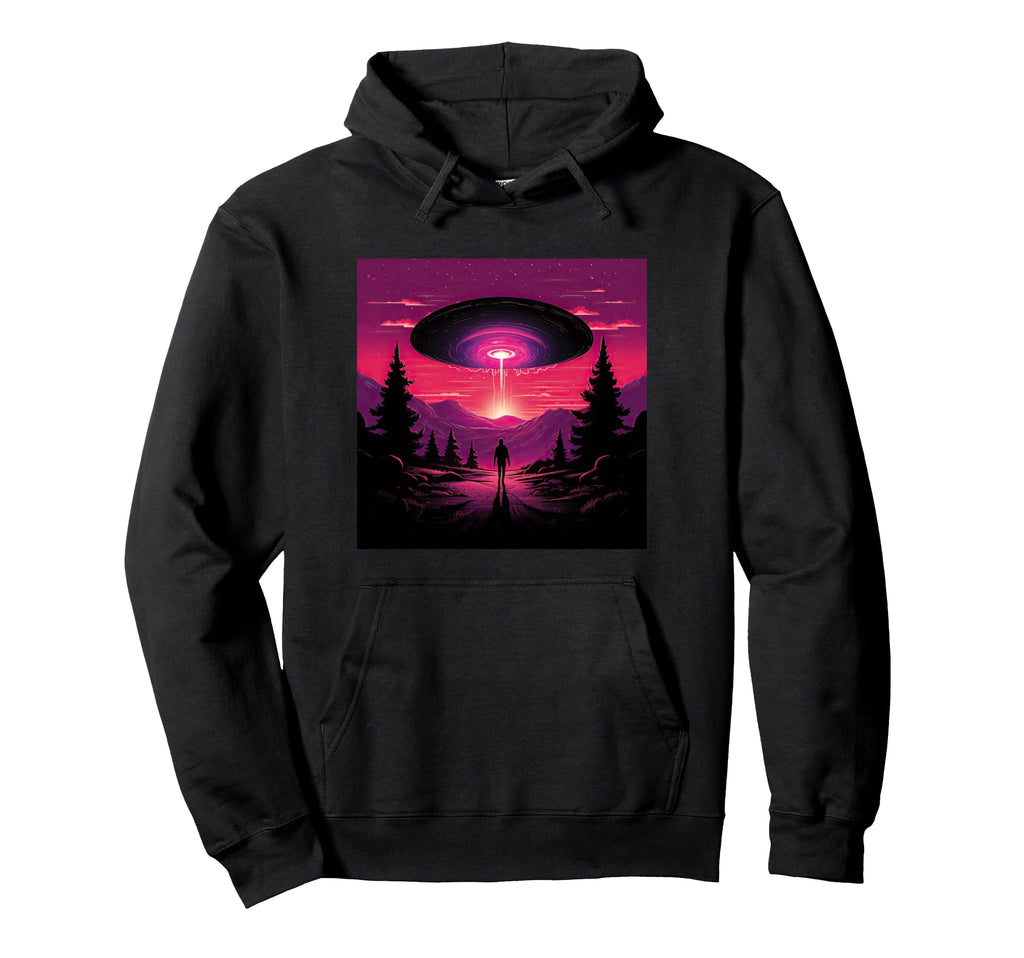 Alien Abduction Alien Vaporwave Ufo Hoodie - Aesthetic Graphic Men Women - T-Shirt, Sweatshirt, Hoodie