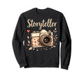 Photo Camera Flowers Storyteller Sweatshirt - Graphic Print for Adults - T-Shirt, Sweatshirt, Hoodie