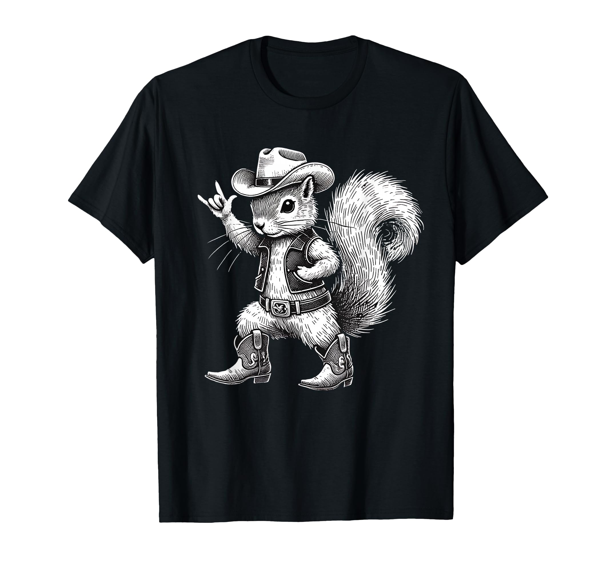 Squirrel Funny Cowboy Cowgirl Western T-Shirt - Streetwear Style Men Women - T-Shirt, Sweatshirt, Hoodie