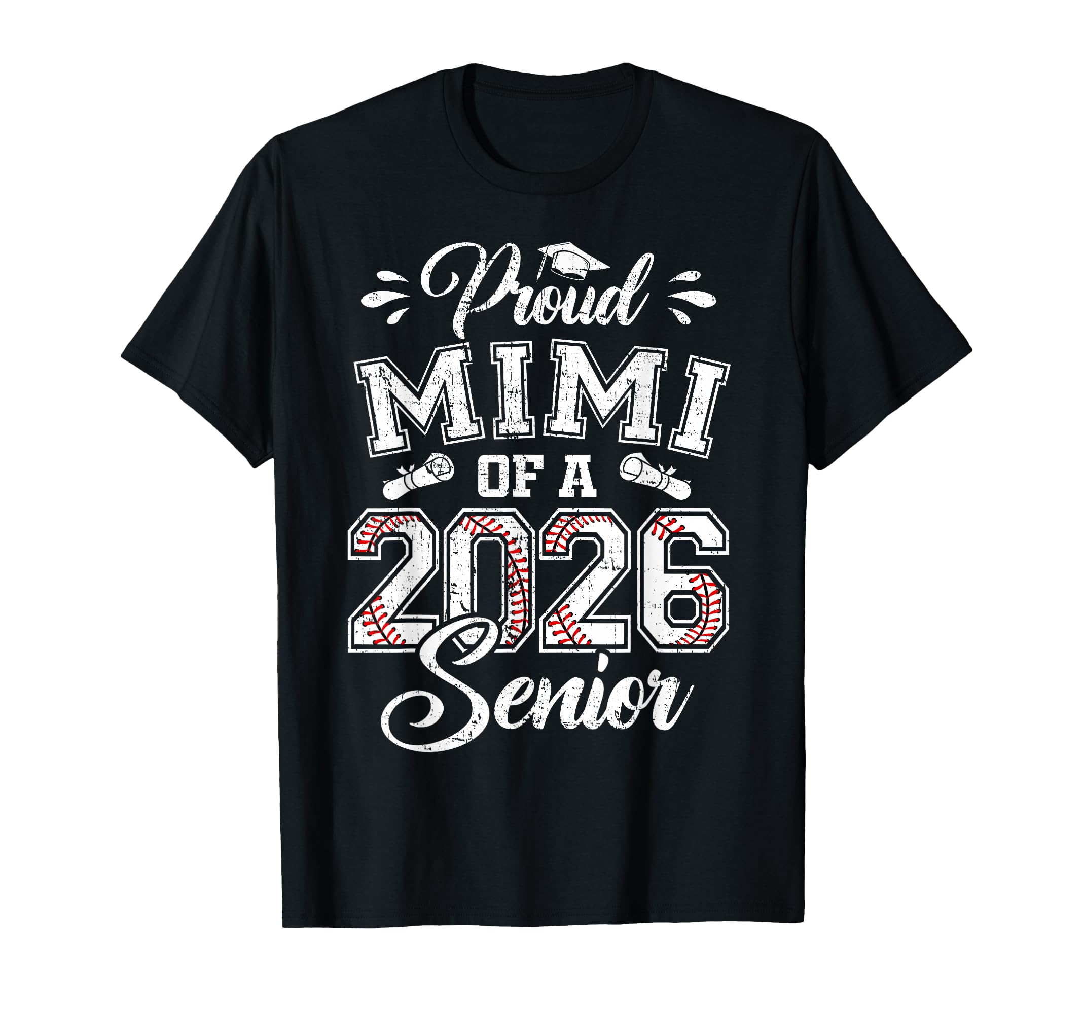 Proud Mimi 2026 Senior Baseball Graduate T-Shirt - Aesthetic Graphic Unisex - T-Shirt, Sweatshirt, Hoodie