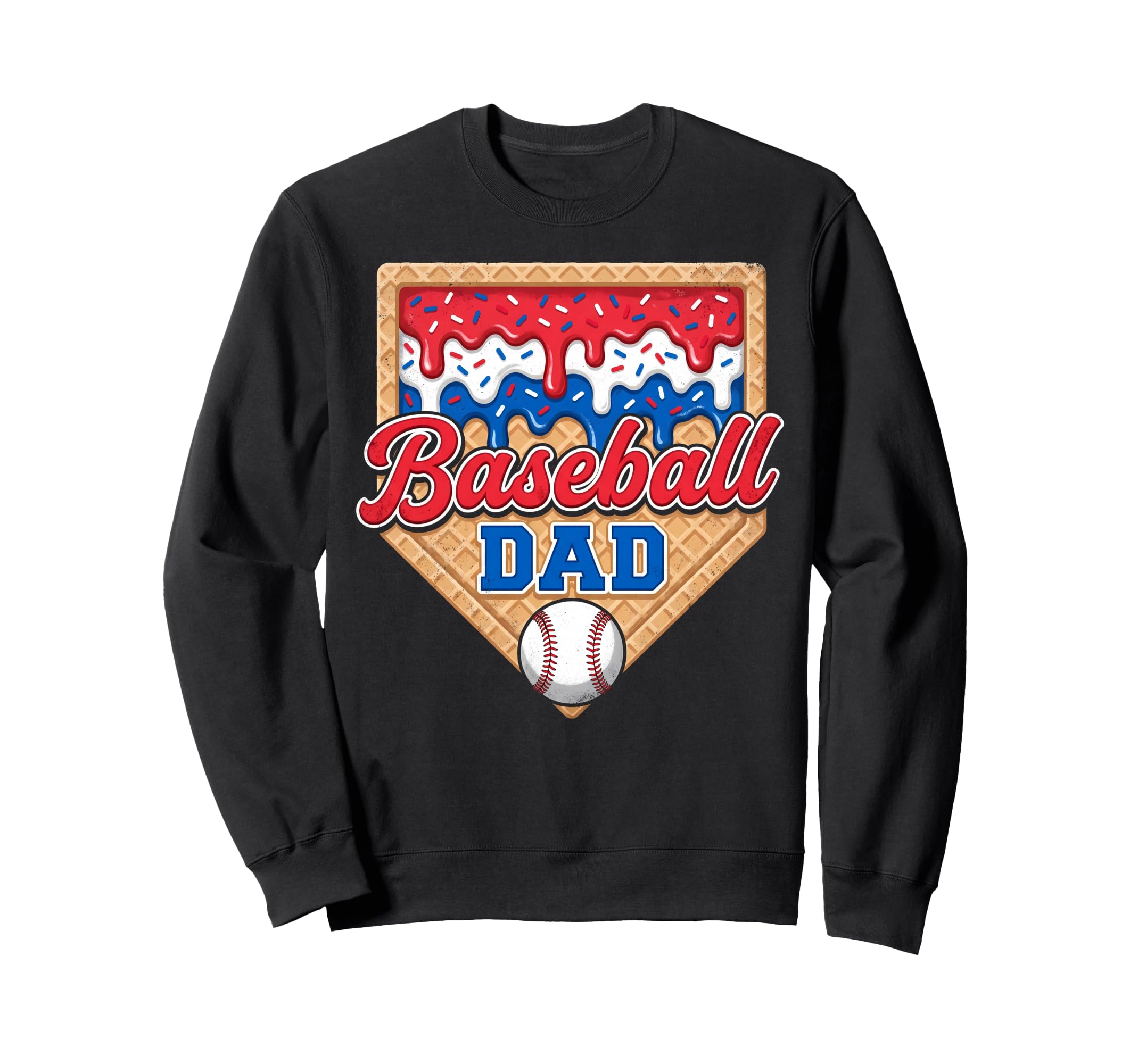 Ice Cream Drip Home Plate Baseball Sweatshirt - Custom Art Print Men Women - T-Shirt, Sweatshirt, Hoodie