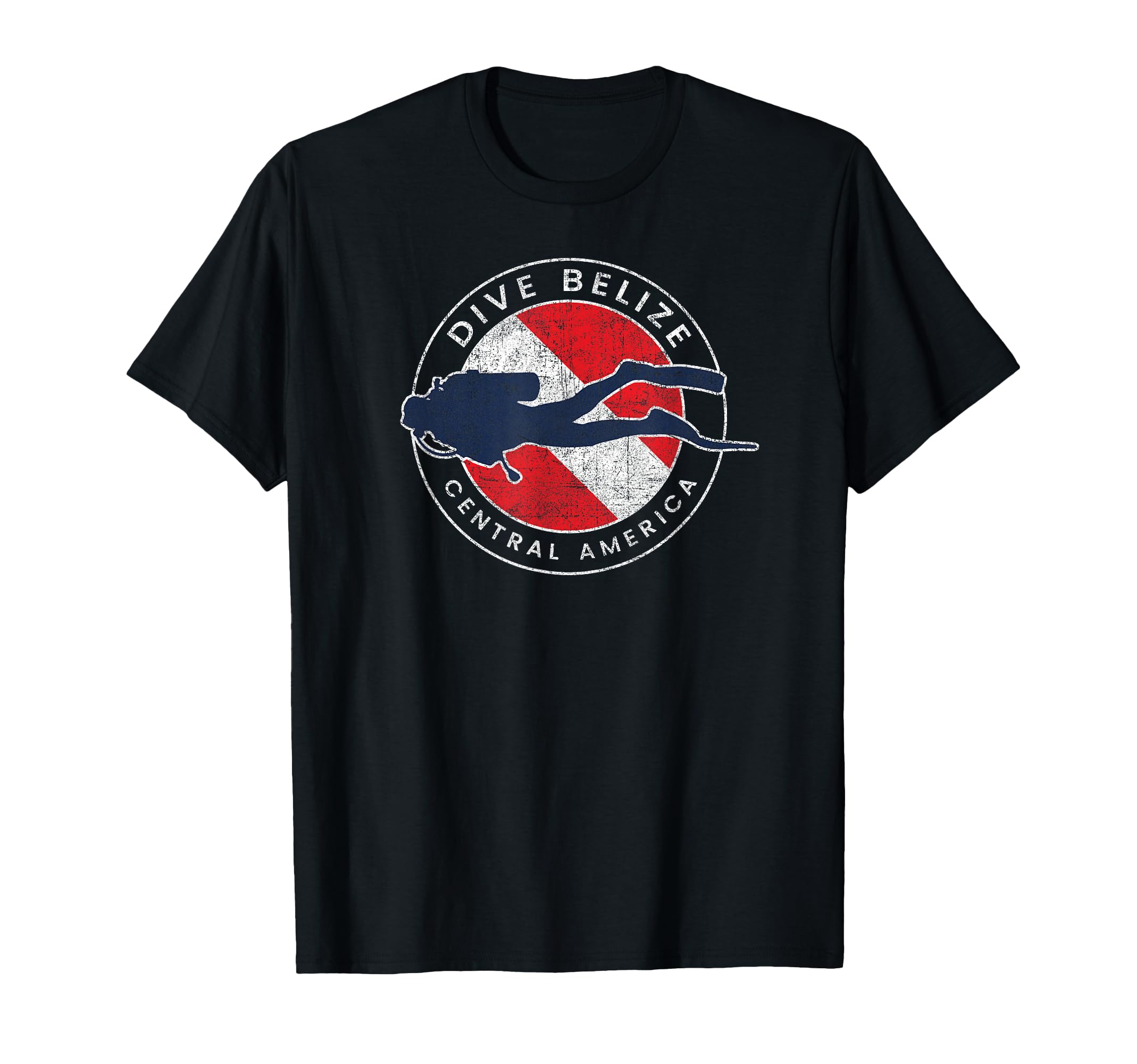 Dive Belize Scuba Diver Dive Flag T-Shirt - Aesthetic Graphic for Adults - T-Shirt, Sweatshirt, Hoodie