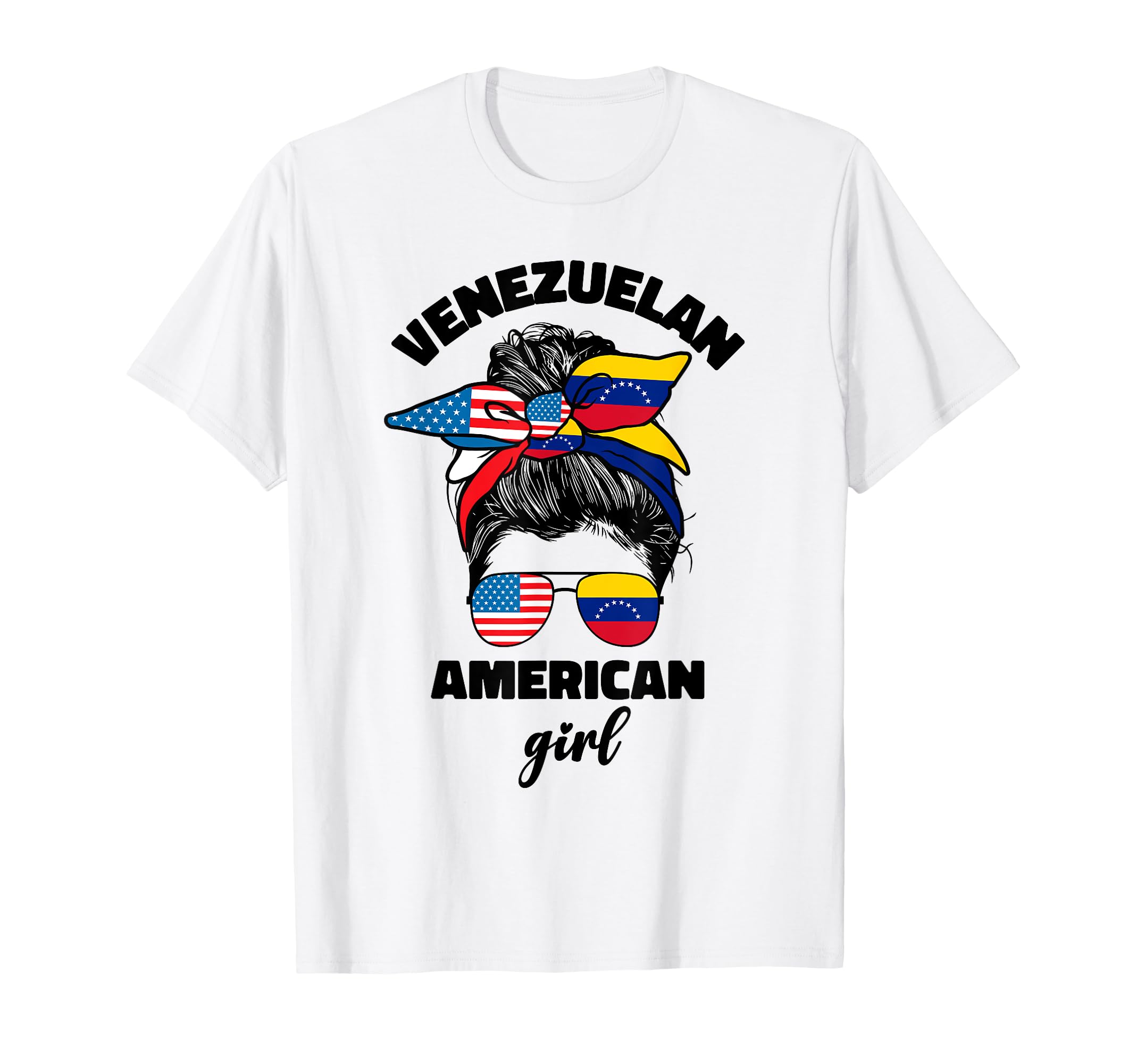 Half American And Venezuelan Usa T-Shirt - Novelty Apparel for Adults - T-Shirt, Sweatshirt, Hoodie