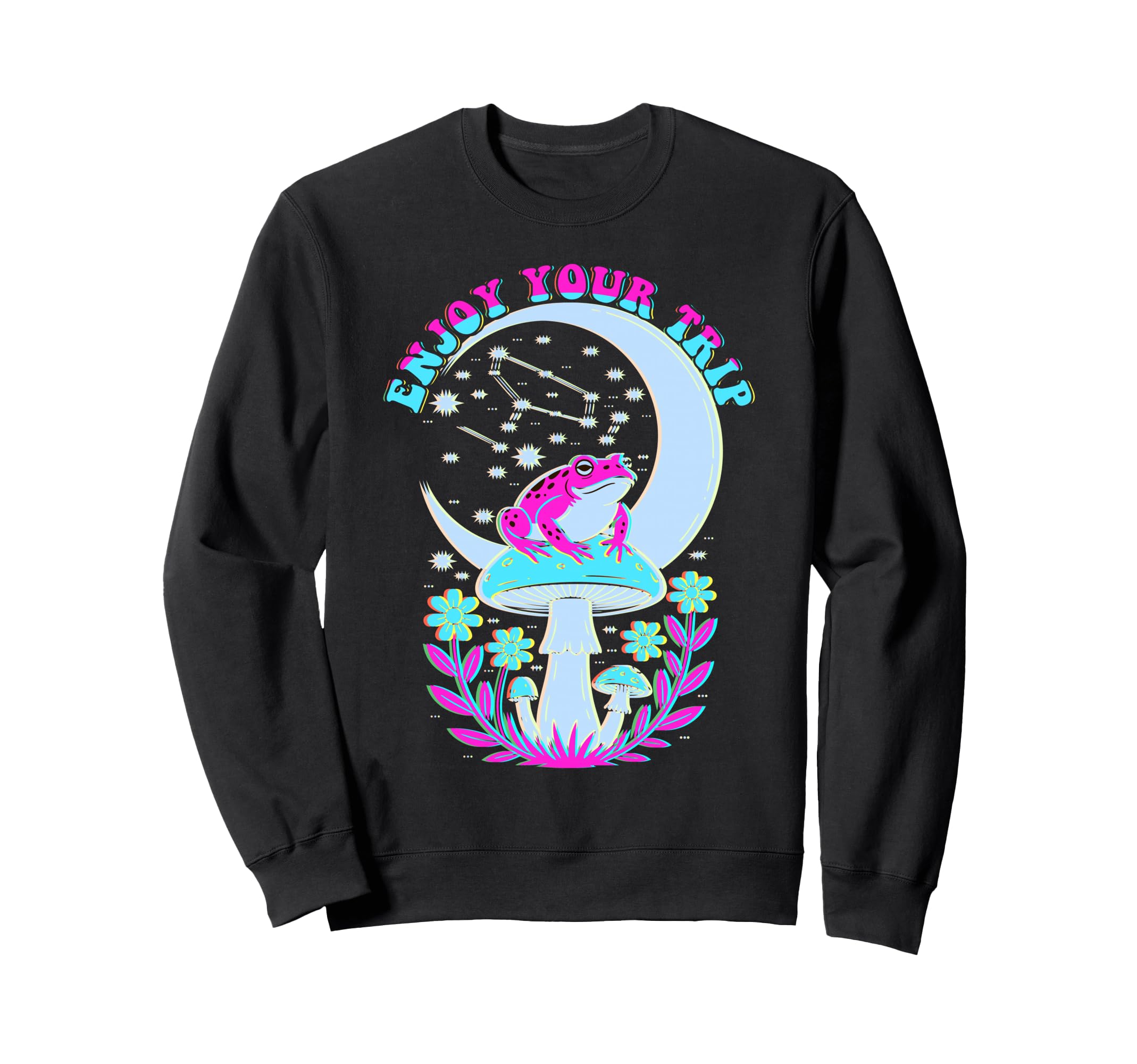 Enjoy Mushrooms Trip Psychedelic Sweatshirt - Novelty Apparel Unisex - T-Shirt, Sweatshirt, Hoodie
