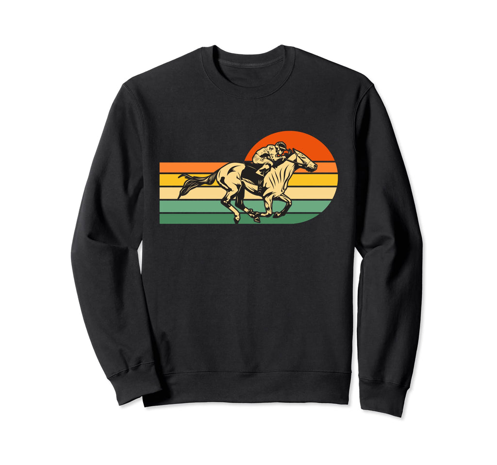 Sunset Horse Racing Sweatshirt - Fun Novelty Design Men Women - T-Shirt, Sweatshirt, Hoodie