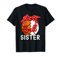 Funny Ball Sister Basketball Baseball T-Shirt - Minimalist Print Men Women - T-Shirt, Sweatshirt, Hoodie