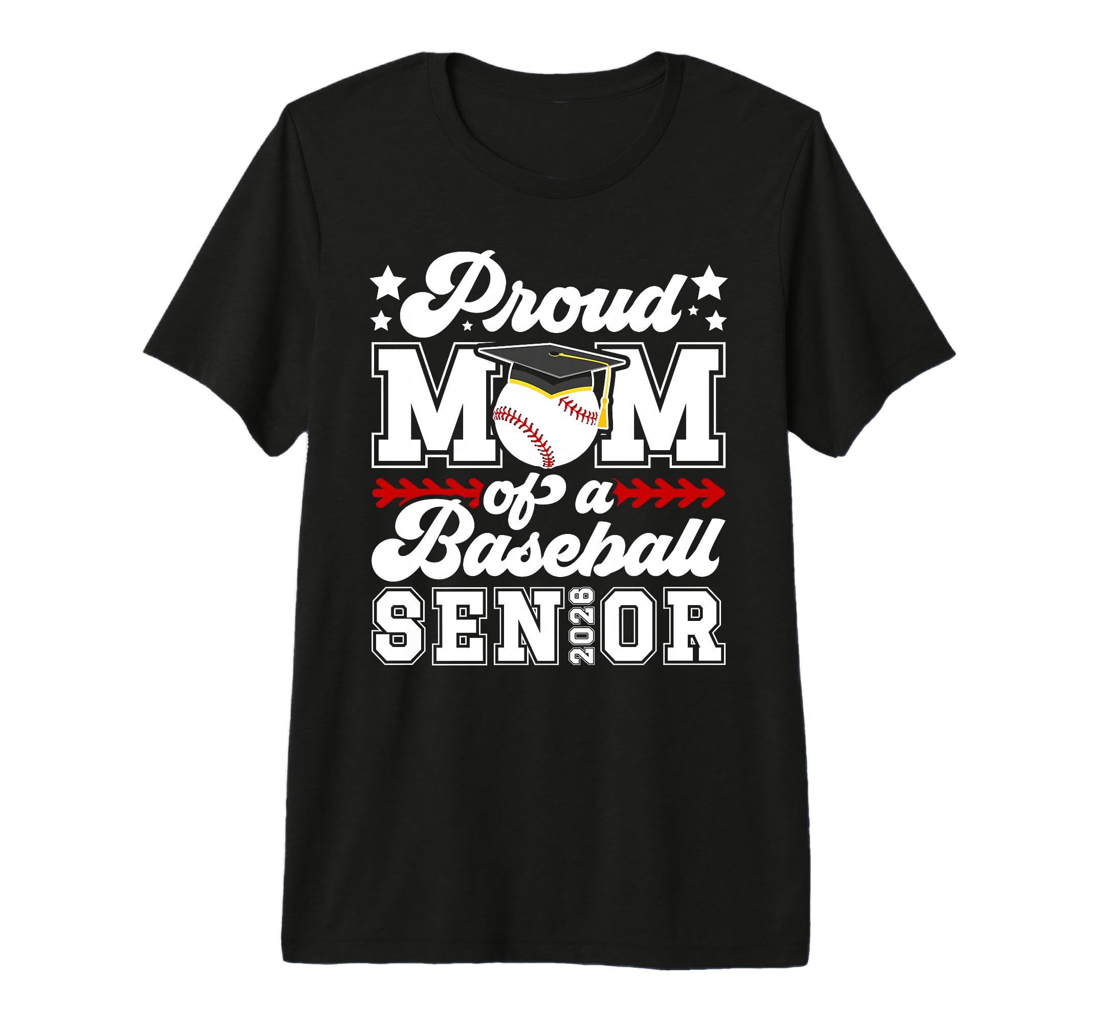 Mom Baseball Senior Mom 2026 Baseball T-Shirt - Graphic Print for Adults - T-Shirt, Sweatshirt, Hoodie