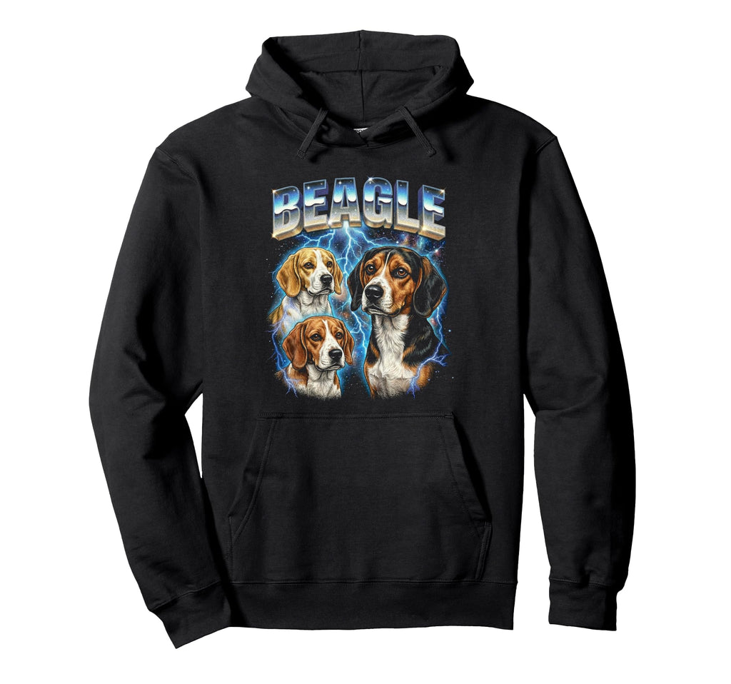 Beagle 80S Dog Lover Funny 90S Hoodie - Fun Novelty Design for Adults - T-Shirt, Sweatshirt, Hoodie