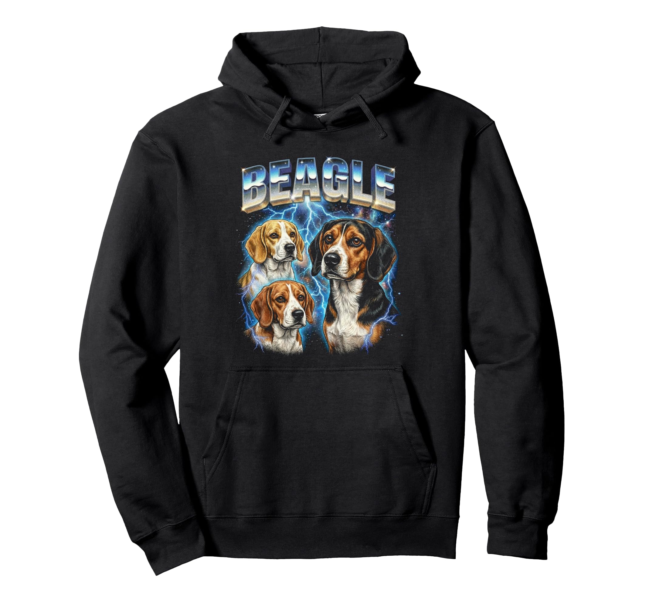 Beagle 80S Dog Lover Funny 90S Hoodie - Fun Novelty Design for Adults - T-Shirt, Sweatshirt, Hoodie