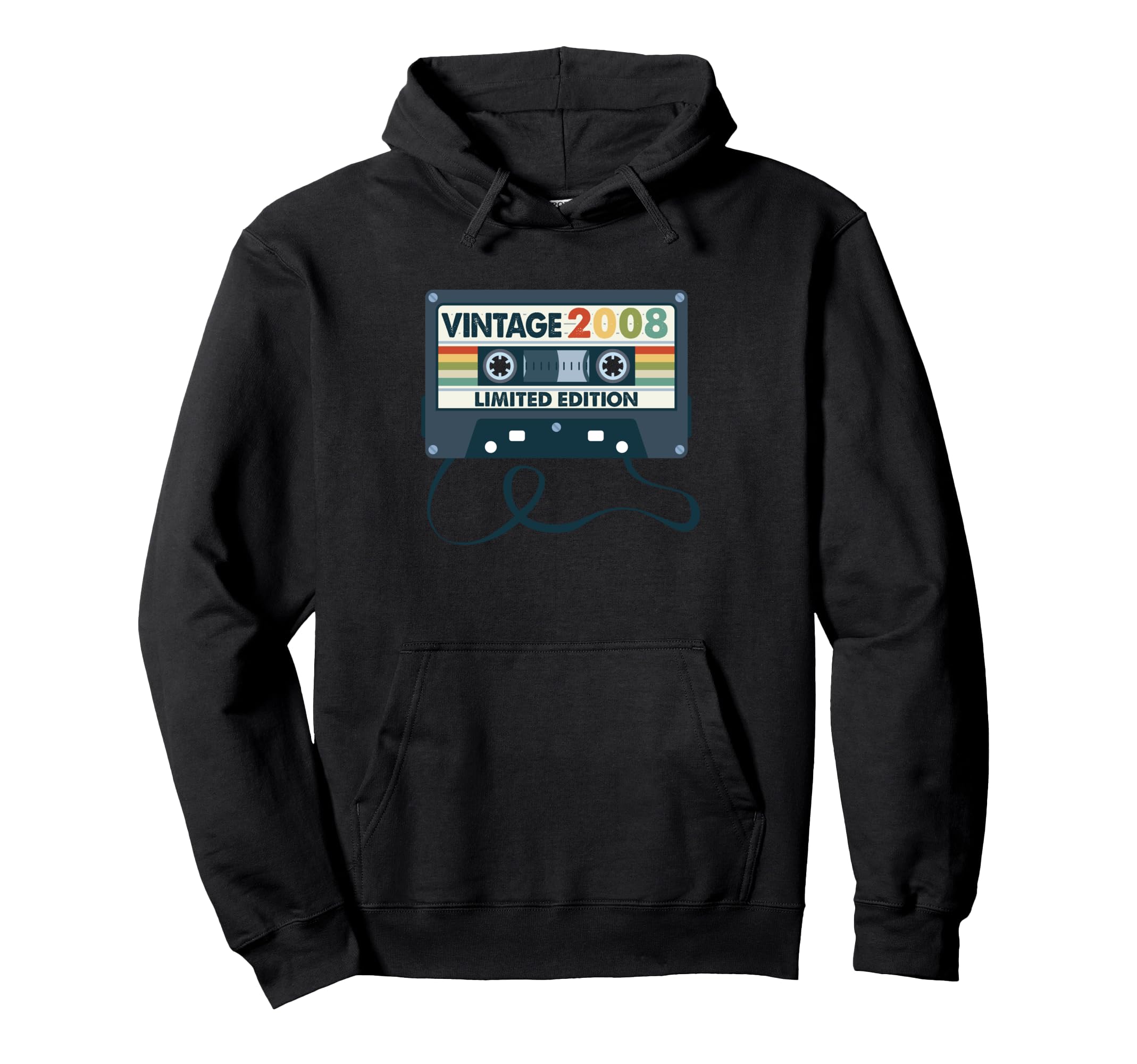 17 Year Old Born 2008 Cassette Tape Hoodie - Unique Graphic for Adults - T-Shirt, Sweatshirt, Hoodie