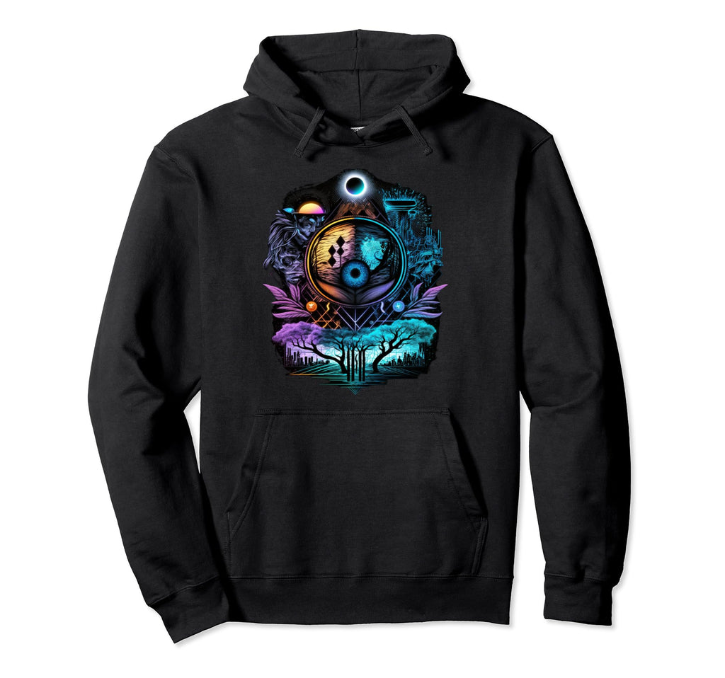 Vaporwave Aesthetic Psychedelic Eye Hoodie - Custom Art Print Unisex - T-Shirt, Sweatshirt, Hoodie